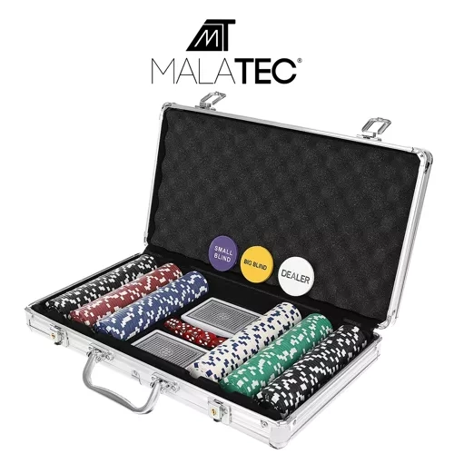 Poker - set van 300 fiches in HQ-koffer