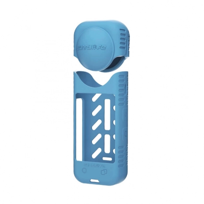 Siliconen hoes en lenzenkap Sunnylife voor Insta360 X4 (blauw)