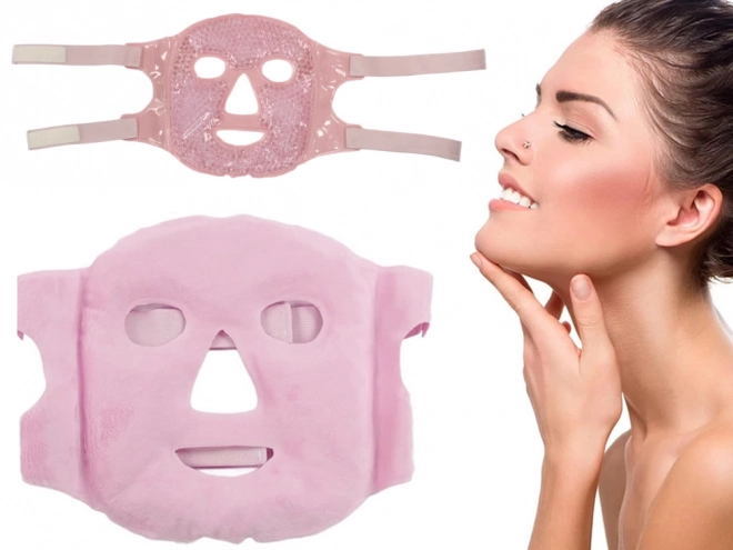 Verkoelende verwarmende gezichtsmasker gel voor ogen relx – roze