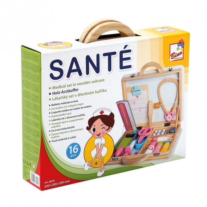 Houten doktersset voor kinderen