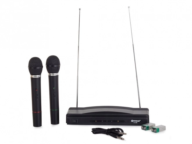 KARAOKE KIT 2x DRAADLOZE MICROFOON + STATION