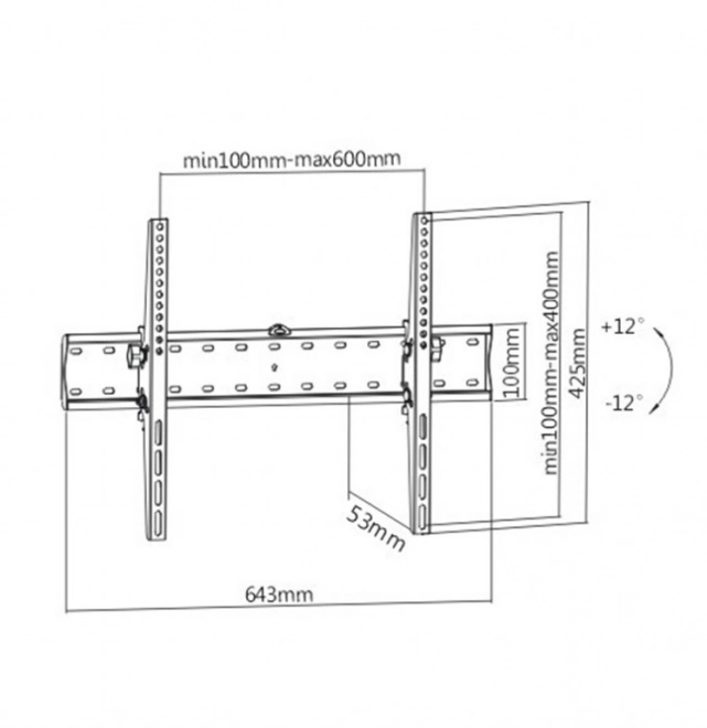 Verstelbare TV beugel 37 - 70 inch