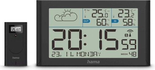 Hama Sylt Weerstation met Thermometer en Hygrometer - zwart
