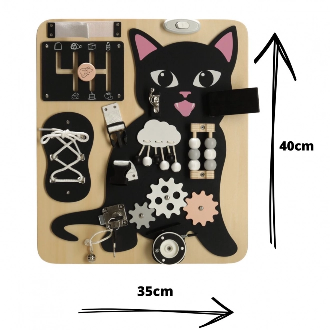 Houten sensorische plank Kat