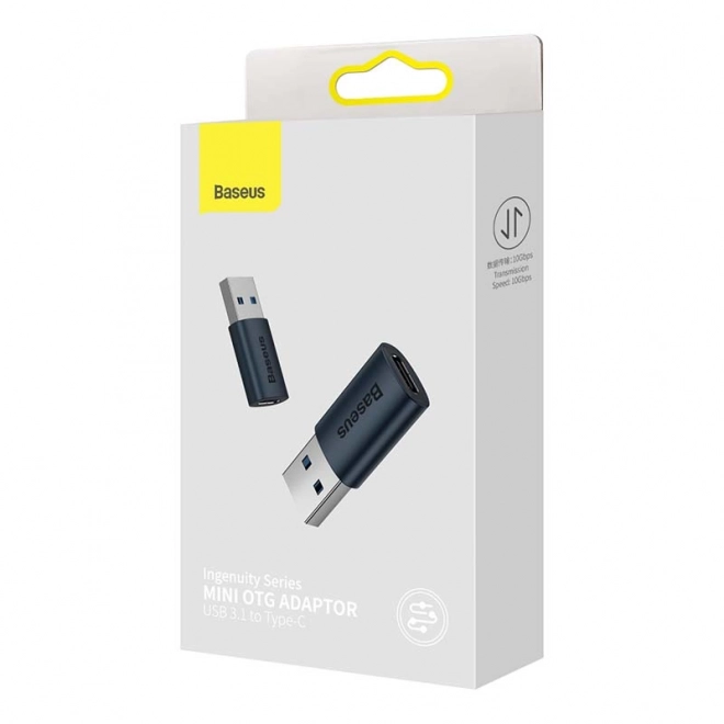 Adapter Baseus USB-A naar USB-C – Blauw