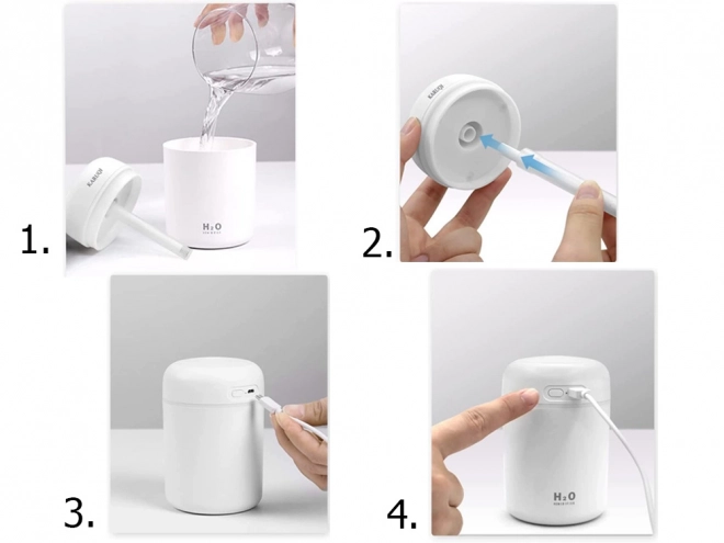 Mini-luchtbevochtiger en aromadiffuser USB met RGB-verlichting