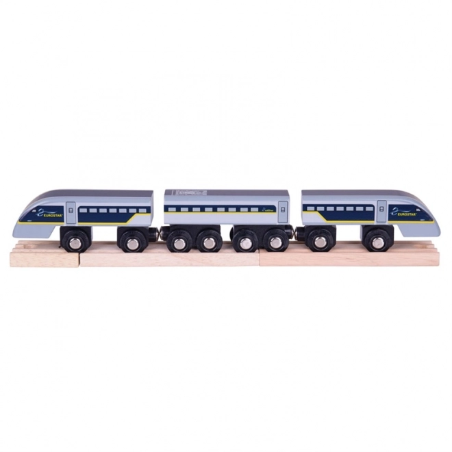 Snelle trein Eurostar E320 met sporen
