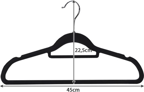 Kledinghanger 20 stuks - zwart Ruhhy 22536