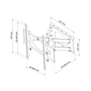 TV-houder AR-65 voor 32-80'' tot 60 kg