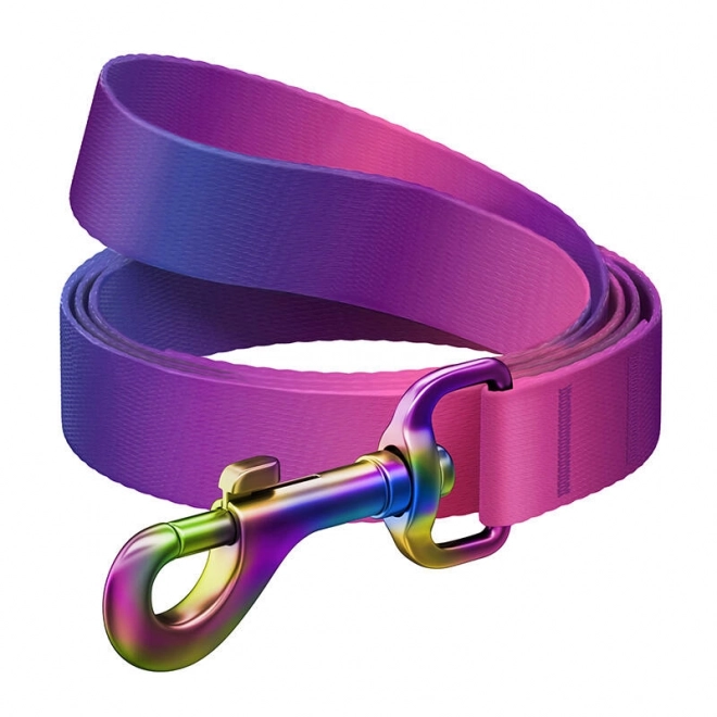 Hondenriem WAUDOG gradient nylon, 15 mm breed, 122 cm lang, paars
