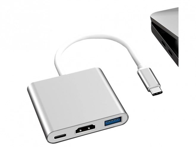 Adapter 3v1 USB-C HDMI 4K