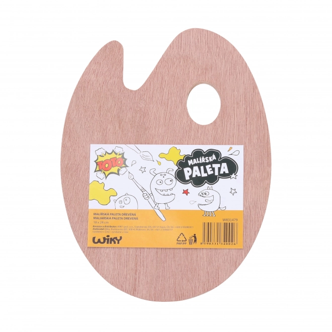 Houten palet voor verf 18x24 cm