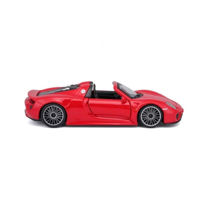 Bburago Porsche 918 Spyder rood model 1:24