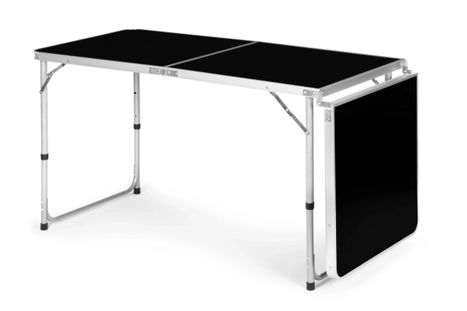 Toeristische tafel inklapbare kampeertafel zwart blad 180 x 60 cm