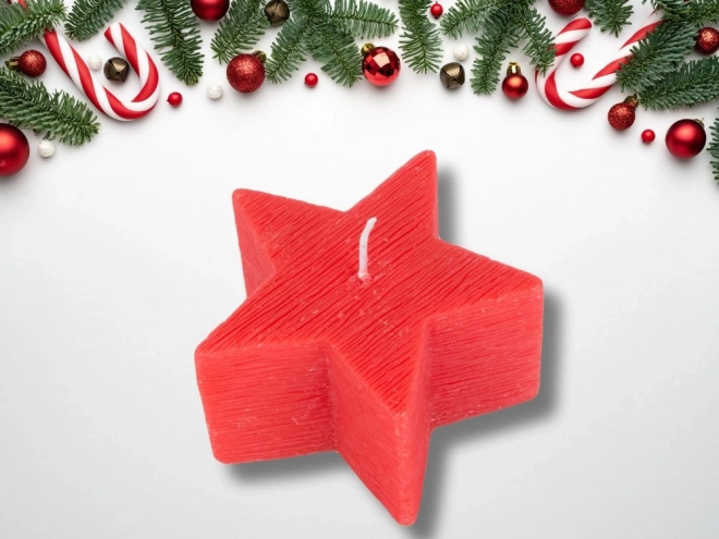Kerstkaars in de vorm van een ster