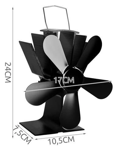 5-lamellen kachelventilator