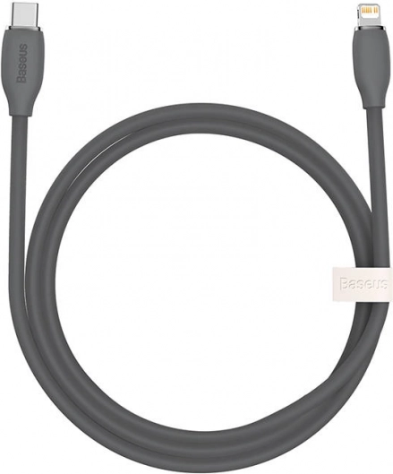 Baseus siliconen snel­laadkabel USB‑C naar Lightning 20W 1,2 m zwart