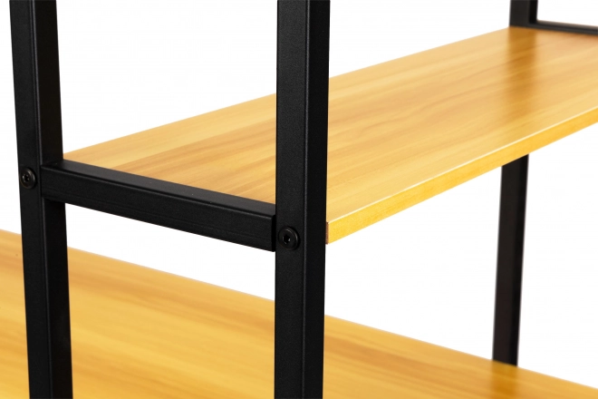 Houten computertafel met loft planken