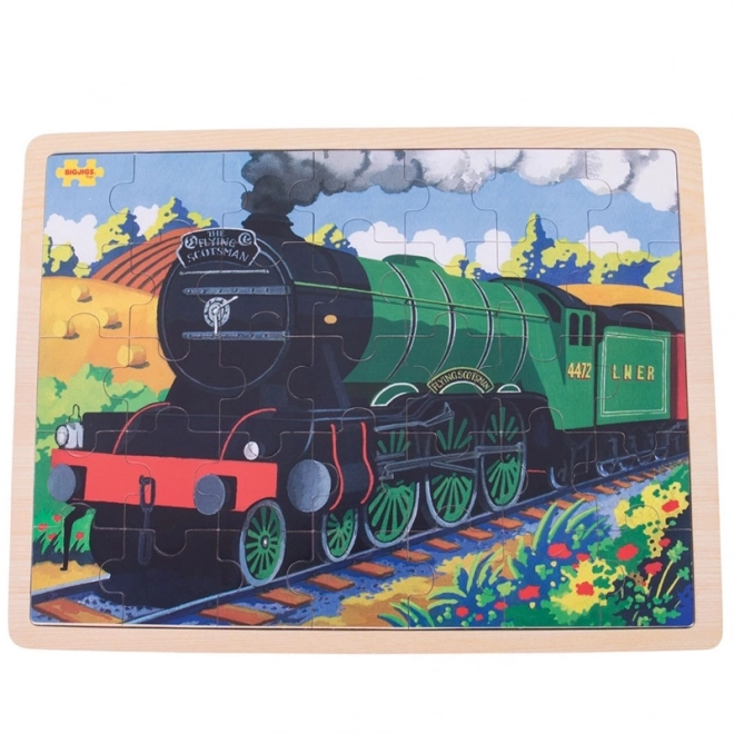 Houten puzzel historische trein Flying Scotsman