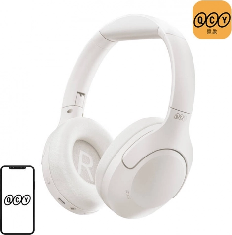 Draadloze koptelefoon QCY H3 Lite met ANC – wit