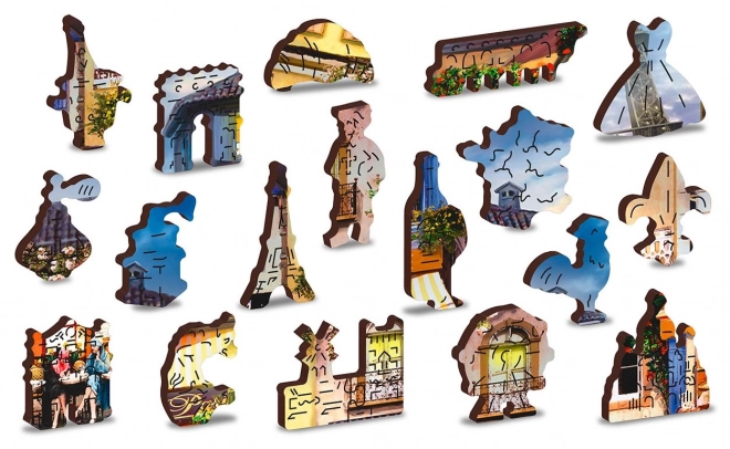 Houten puzzel Ontbijt in Parijs 2v1