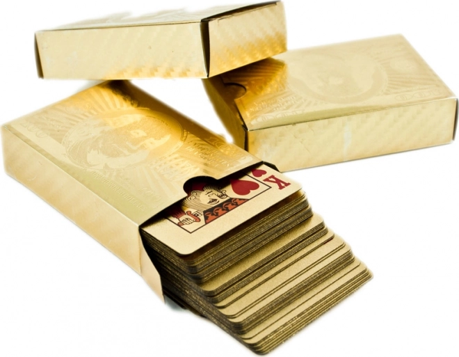 Gouden plastic speelkaarten - $$$ dollar