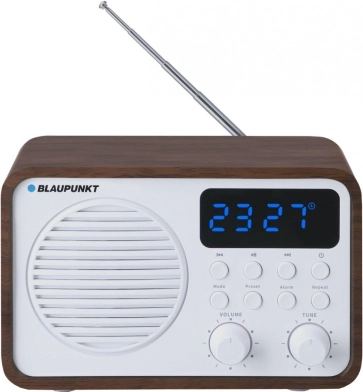 Draagbare radio FM PLL Bluetooth SD/USB/AUX/Klok/Wekker met batterij