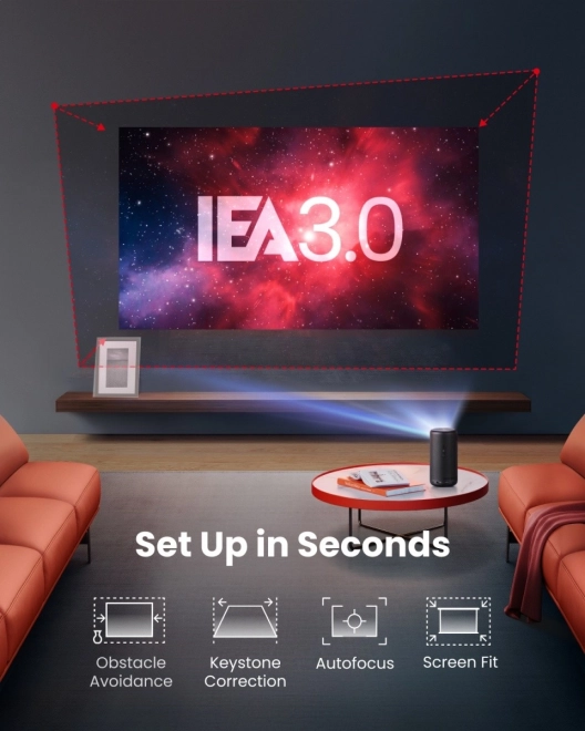 Draagbare projector Nebula Capsule 3 met Full HD en Google TV