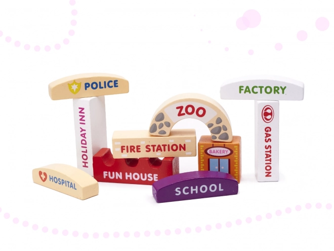 Houten educatieve stedenbouwkundige puzzel 120 stukjes