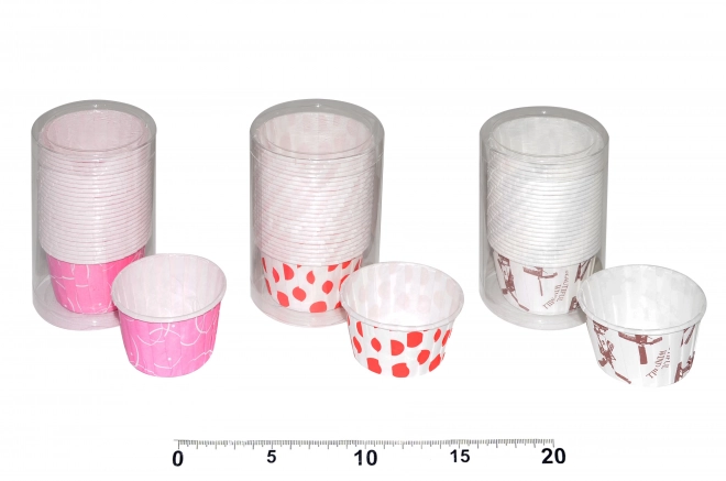 Cupcakevormpjes stevig gekleurd (diam.4,8cm, h.3,5cm) - 25 stuks