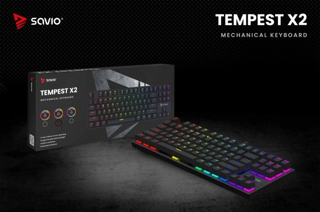 Mechanisch toetsenbord Savio Tempest X2 RGB Outemu Brown
