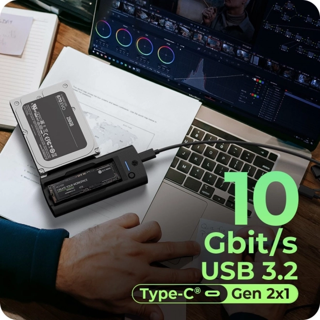 Desktop dockingstation voor SSD en NVMe schijven