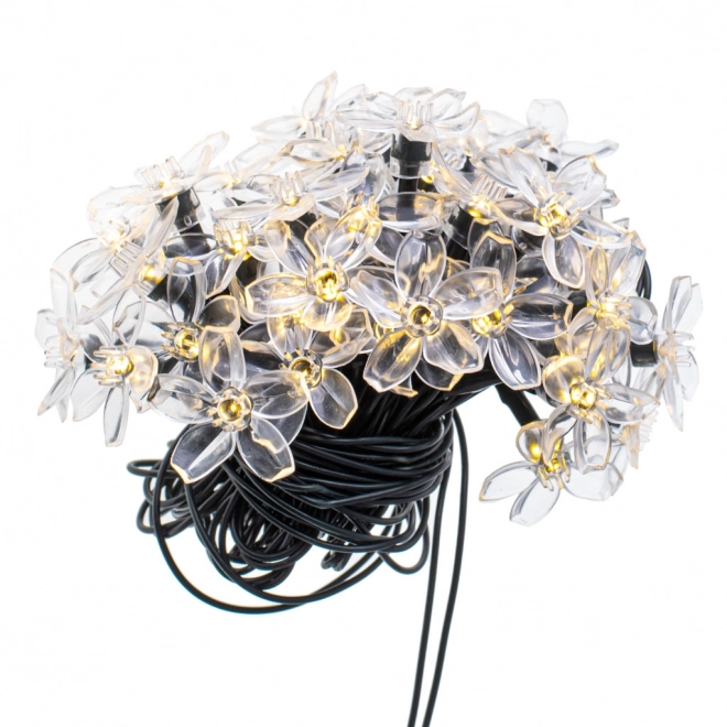 Zonne Tuinlampen in de Vorm van Bloemen 7m 50 LED Warm Wit