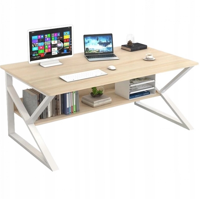 Computer tafel met plank 100x60 cm