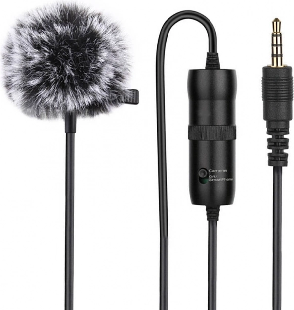 Puluz clipmicrofoon 3,5 mm jack 6 m