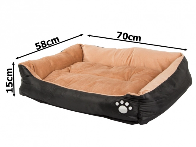 Pluche bed voor honden en katten met comfortabel kussen