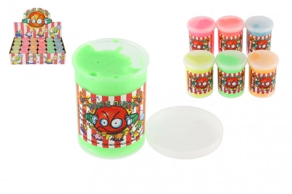 Sliz - massa 80g scheetend 6x5cm mix soorten 6 kleuren 24st in doos