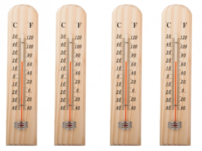 Grote houten thermometer voor binnen- en buitengebruik