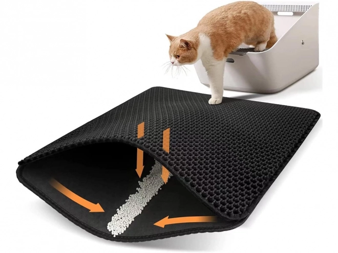 Mat voor kattenbak met hexagonaal patroon