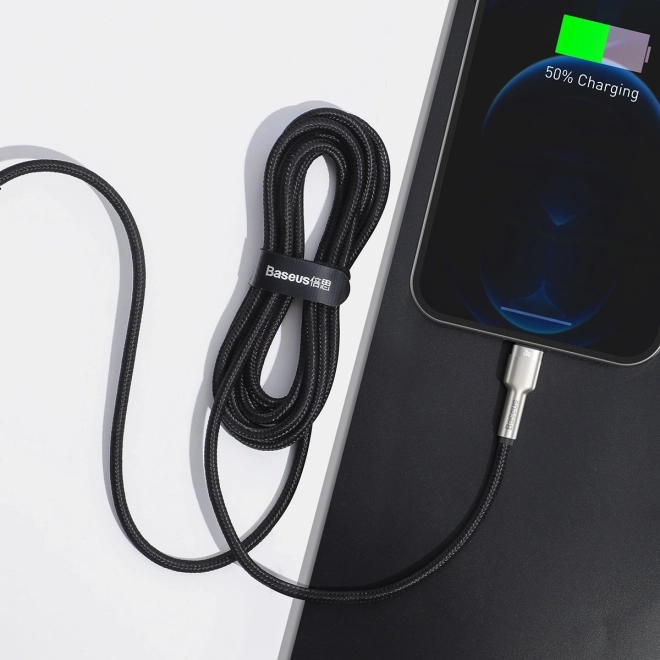 Baseus USB-C naar Lightning kabel Cafule 20W, 2m zwart
