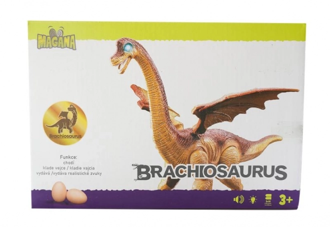 Dinosaurus op batterijen, legt eieren
