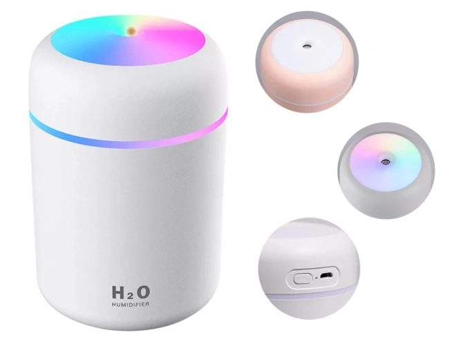 Mini-luchtbevochtiger en aromadiffuser USB met RGB-verlichting