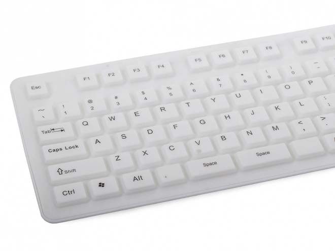Witte siliconen flexibele USB-toetsenbord