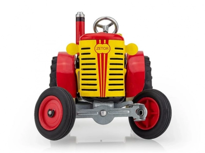Tractor Zetor rood op sleutel metaal 14cm 1:25 in doos Kovap