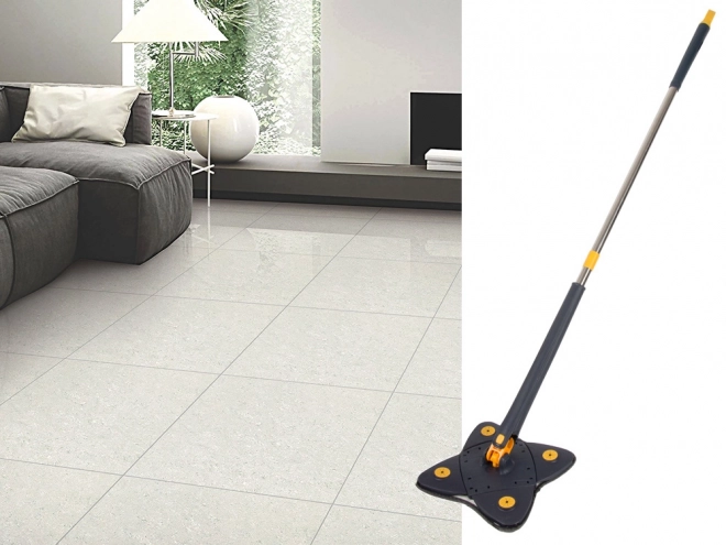 Revolutionaire roterende mop voor vloeren