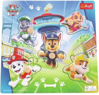 Houten mini-puzzel PAW Patrol – 5 stukjes