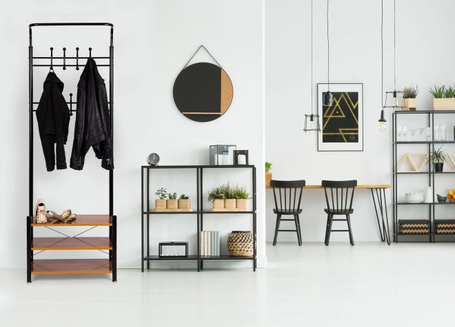 Staande kledinghanger met planken ModernHome