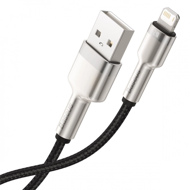 USB-kabel voor Lightning Baseus Cafule, 2,4A, 1m (zwart)