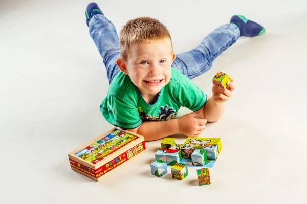 Houten blokken Mijn eerste diertjes 15 stuks