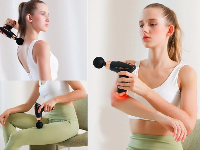 Multifunctioneel massagepistool met 6 opzetstukken